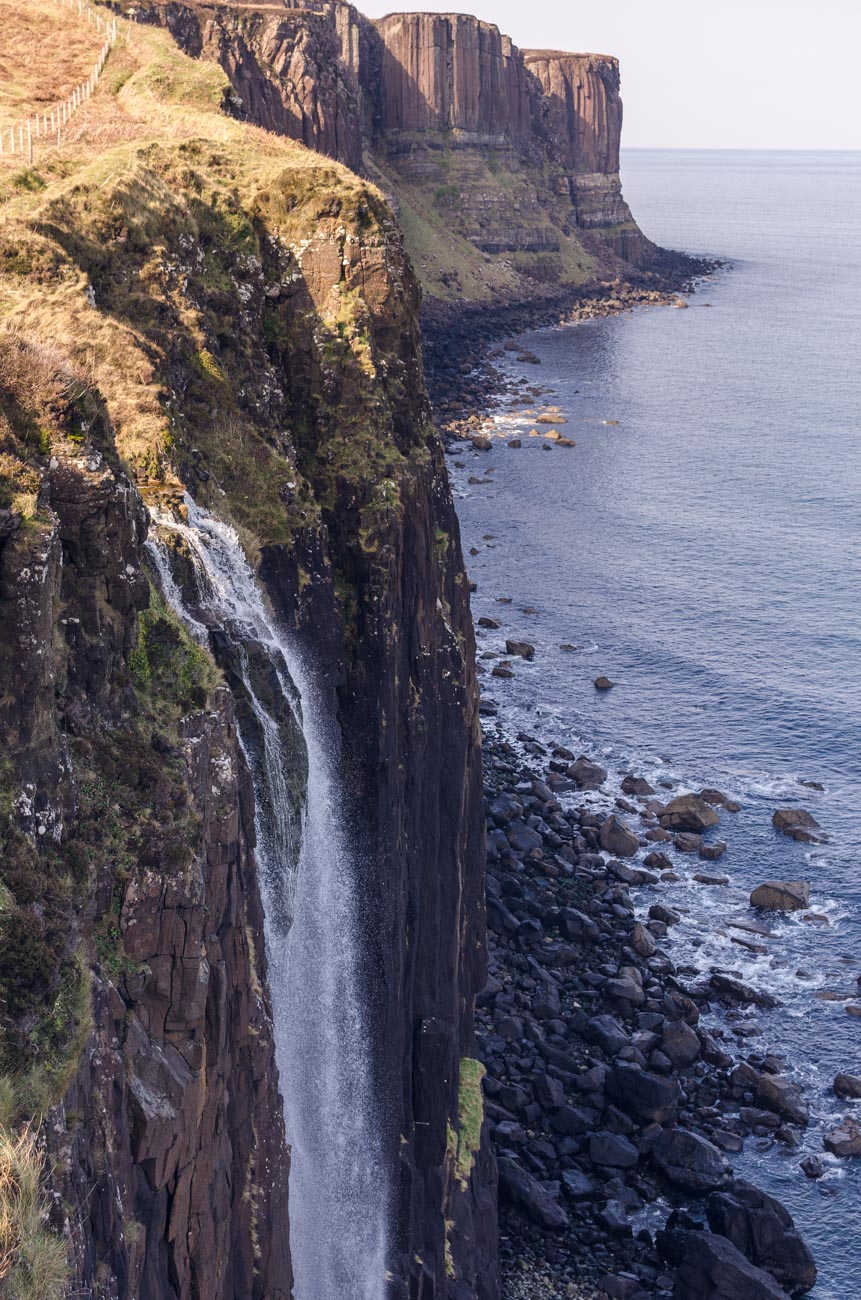 Mealt waterfall na Isle of Skye